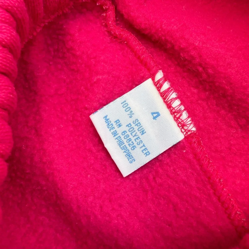 Vintage 90s ZING Girls Size 4 Pink 3D Butterfly Fleece Sweatsuit 2 Pc Set